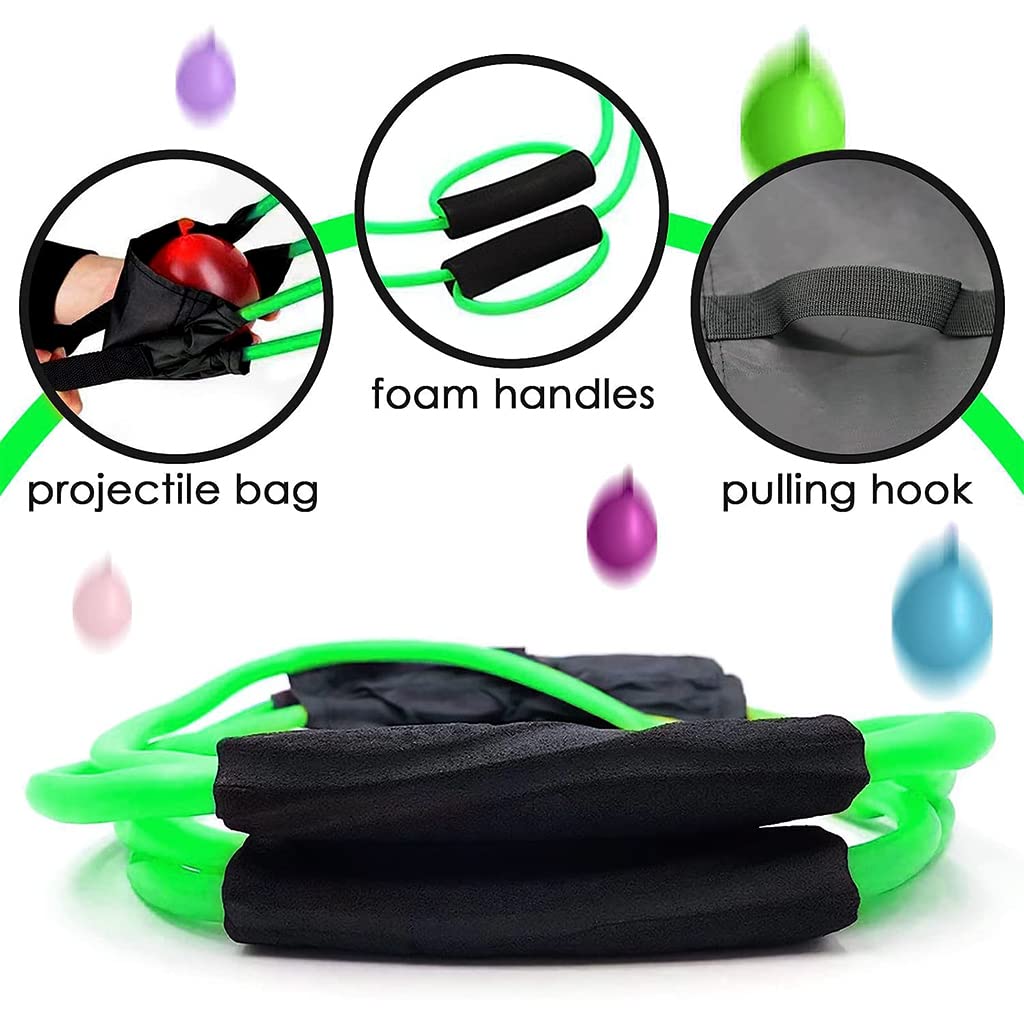 PATPAT Water Balloons for Kids Water Balloon Launcher with 500Pcs Color Water Balloons, 2 Water Injectors and Storage Bag. 3-Man Catapult Slingshot Summer Party Game Yard Outdoor Toys for Kids, Green PATPAT Water Balloons for Kids Water Balloon Launcher with 500Pcs Color Water Balloons, 2 Water Injectors and Storage Bag. 3-Man Catapult Slingshot Summer Party Game Yard Outdoor Toys for Kids, Green